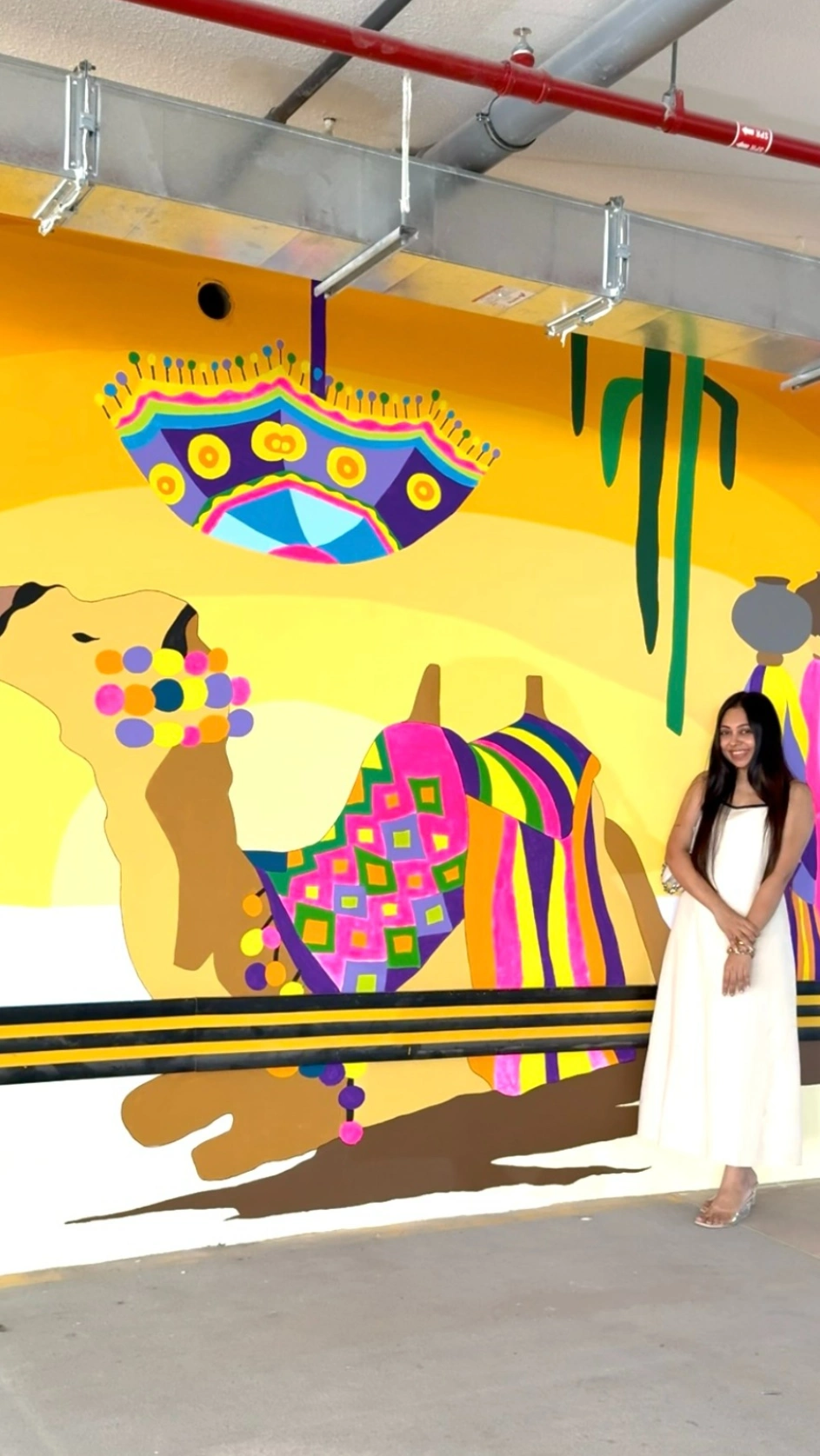 A playful wall mural inspired by wildlife and nature, designed to bring color, curiosity, and imagination into the space.