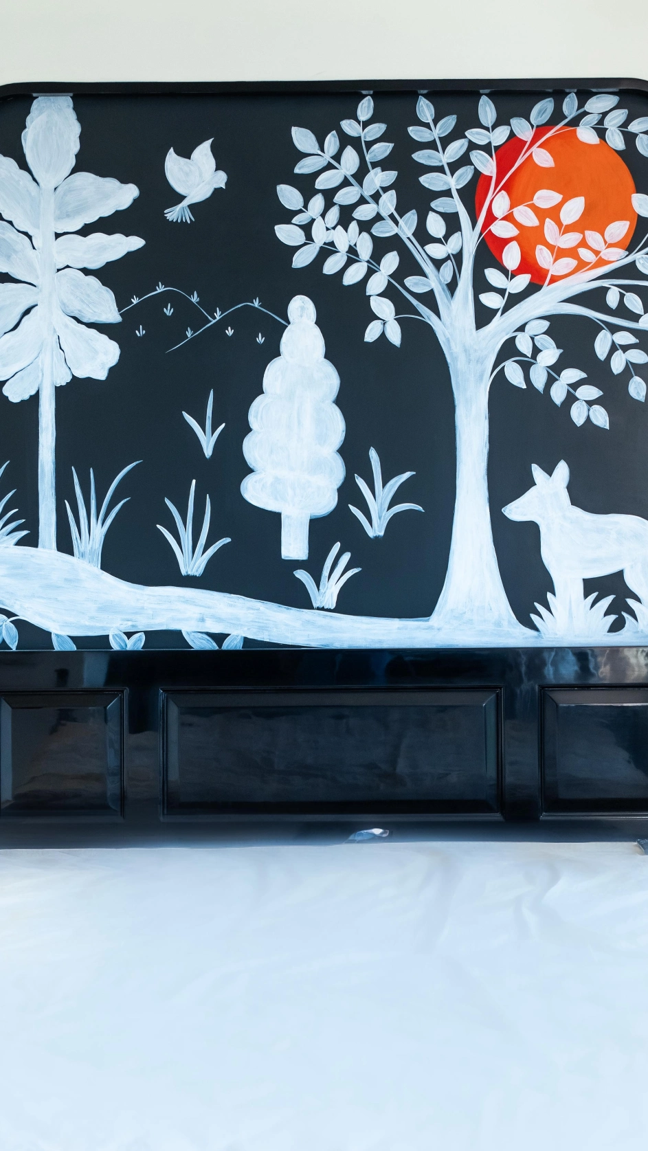 A bold nature-themed wall artwork exploring contrast, form, and storytelling through design.