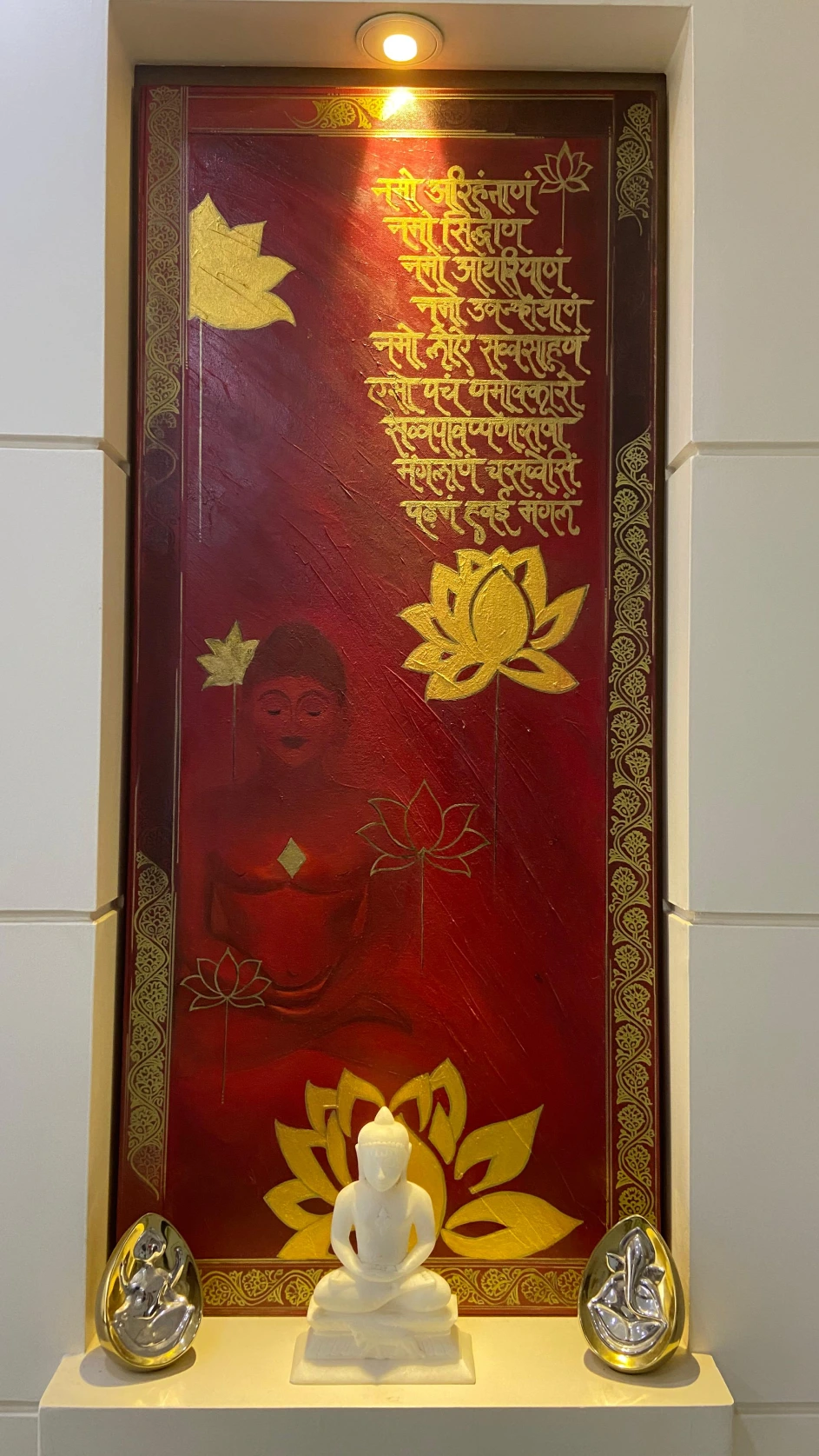 A richly textured artwork combining deep tones and intricate details to create a striking visual impact.